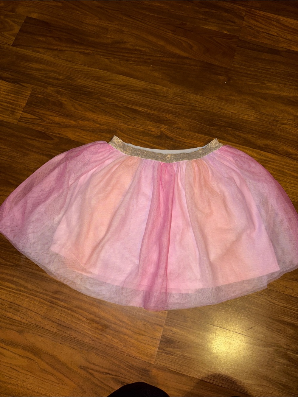 jumping beans Pink Ombre Tulle Skort with Gold Waistband